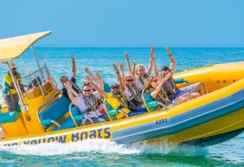 yellow boat atlantis blast